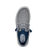 Wally Funk Heathered Knit - Grey Blue